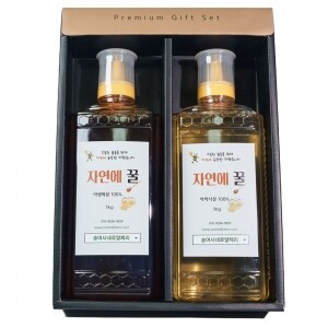 선물용 송여사네 야생화꿀 1kg x 아카시아꿀 1kg 건강식품